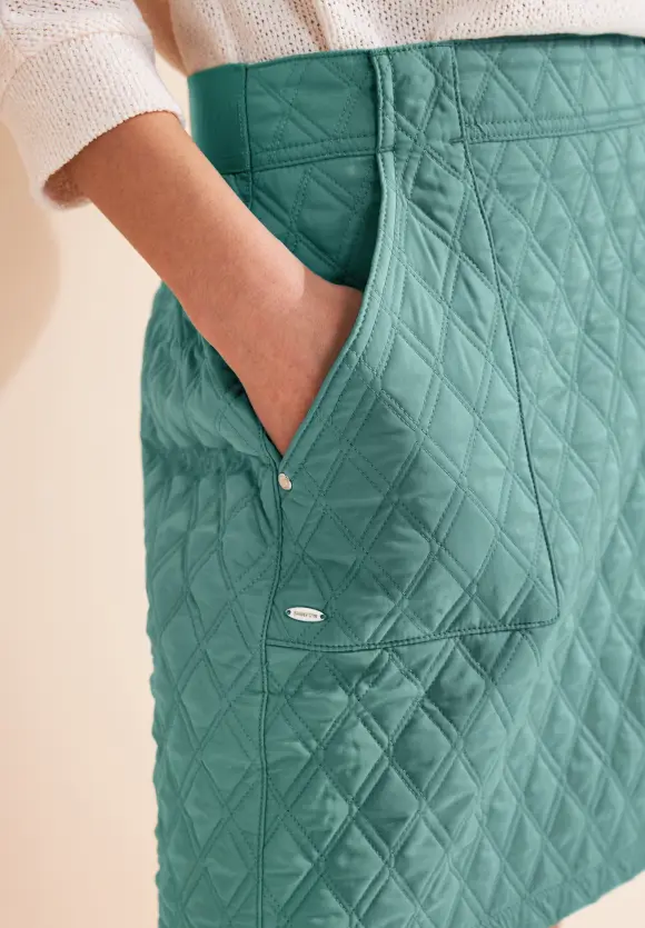 Gesteppter Minirock - duff aqua