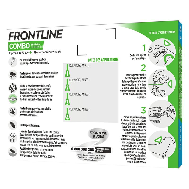 FRONTLINE Combo M, 10- 20 kg