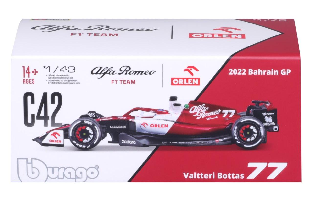 Alfa Romeo F1 Team Orlen C42 Bottas 2022 1:43Sammlermodell im Massstab 1:43