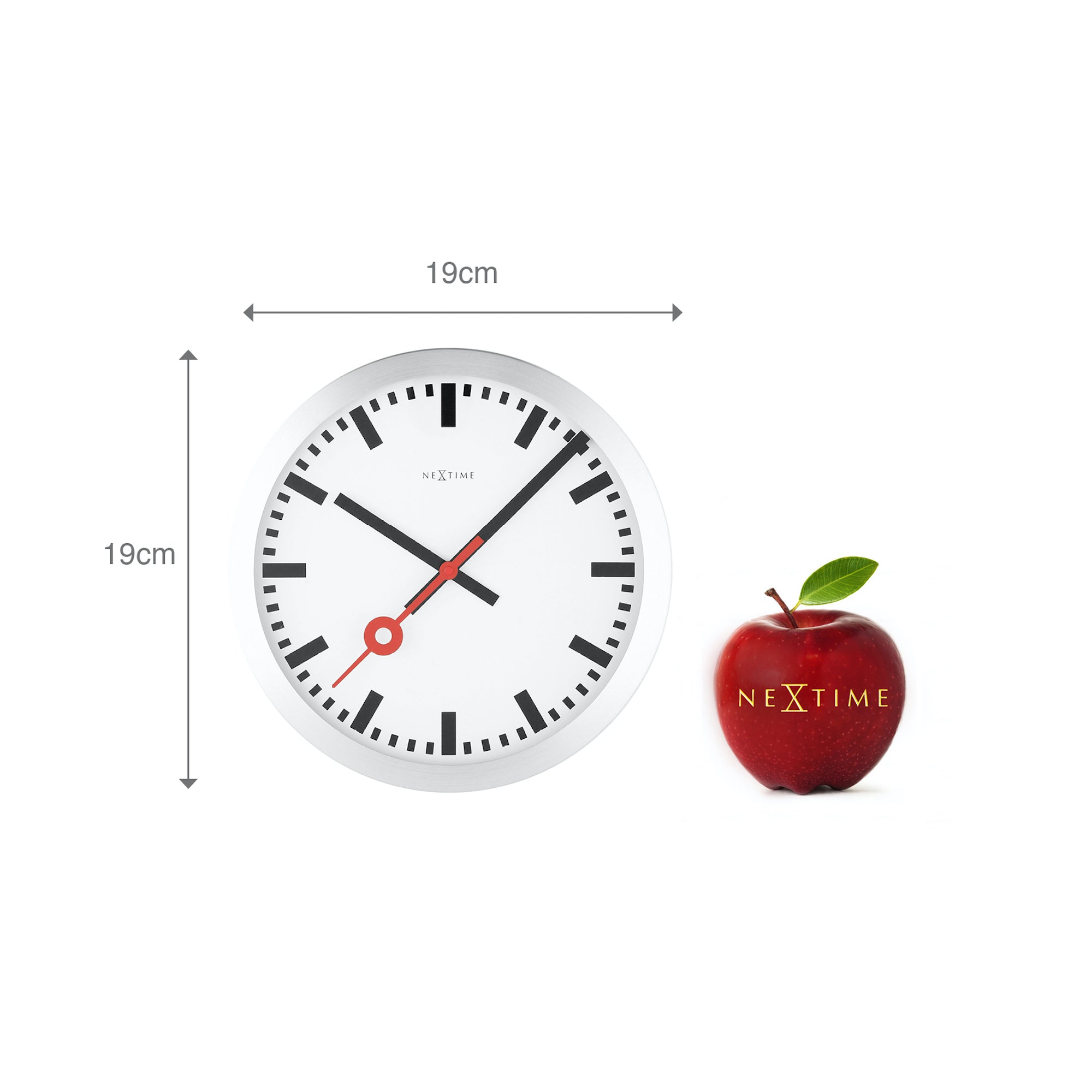NeXtime Station Wandklok Strepen Ã 19 cm