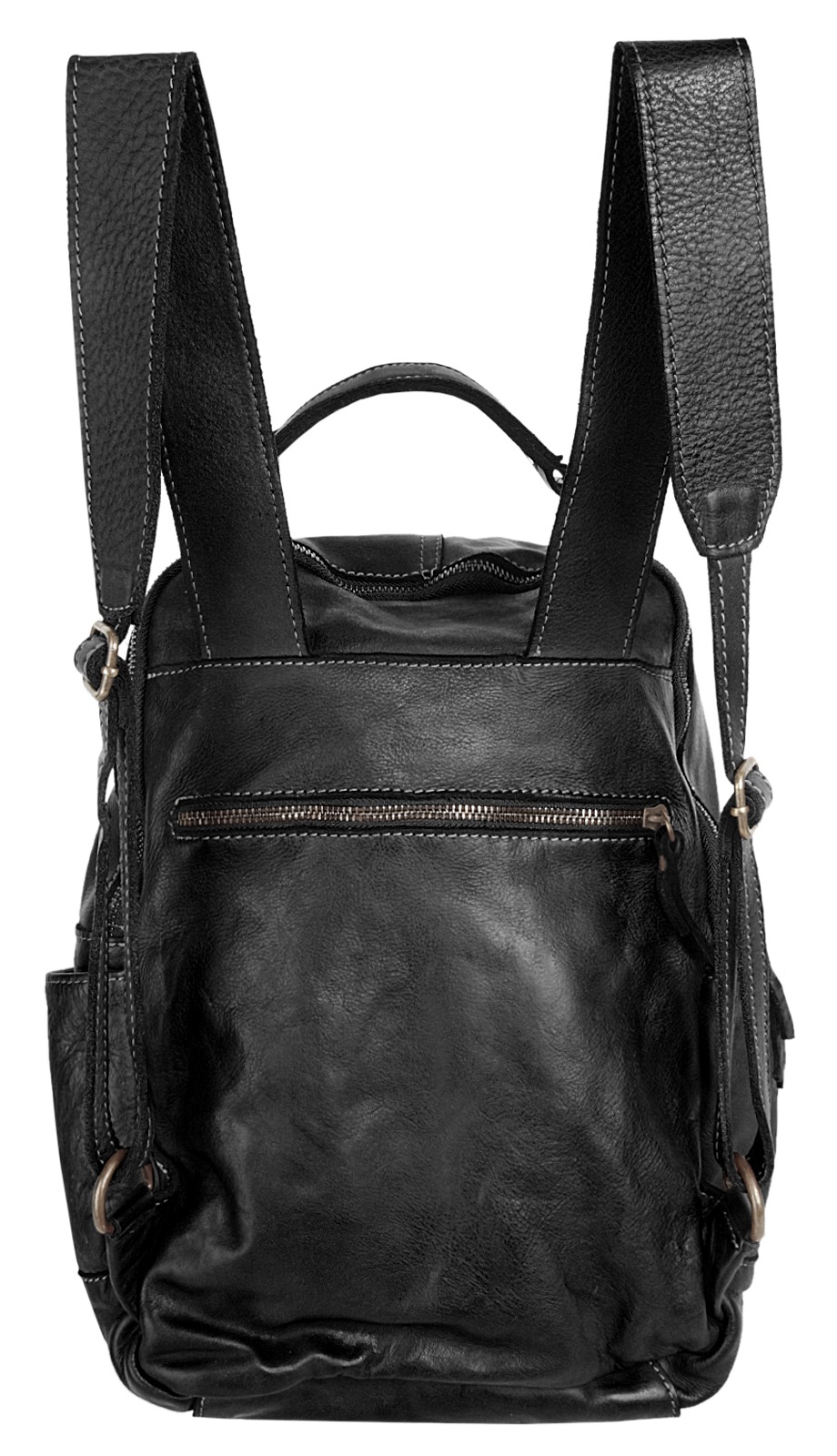X-Zone Laptoprucksack echt Leder, Made in Italy