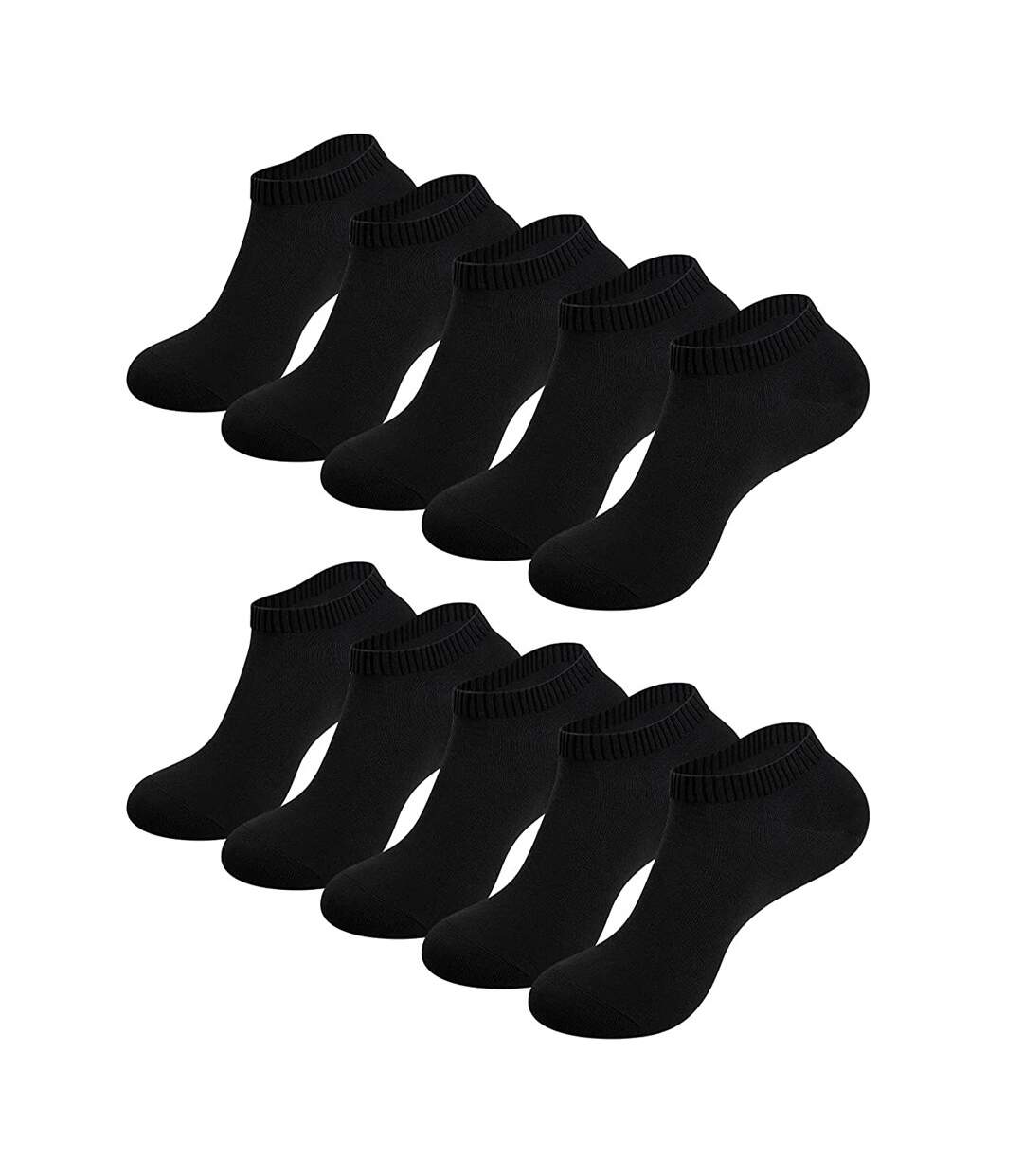 x10 paires de chaussettes noires homme Twinday