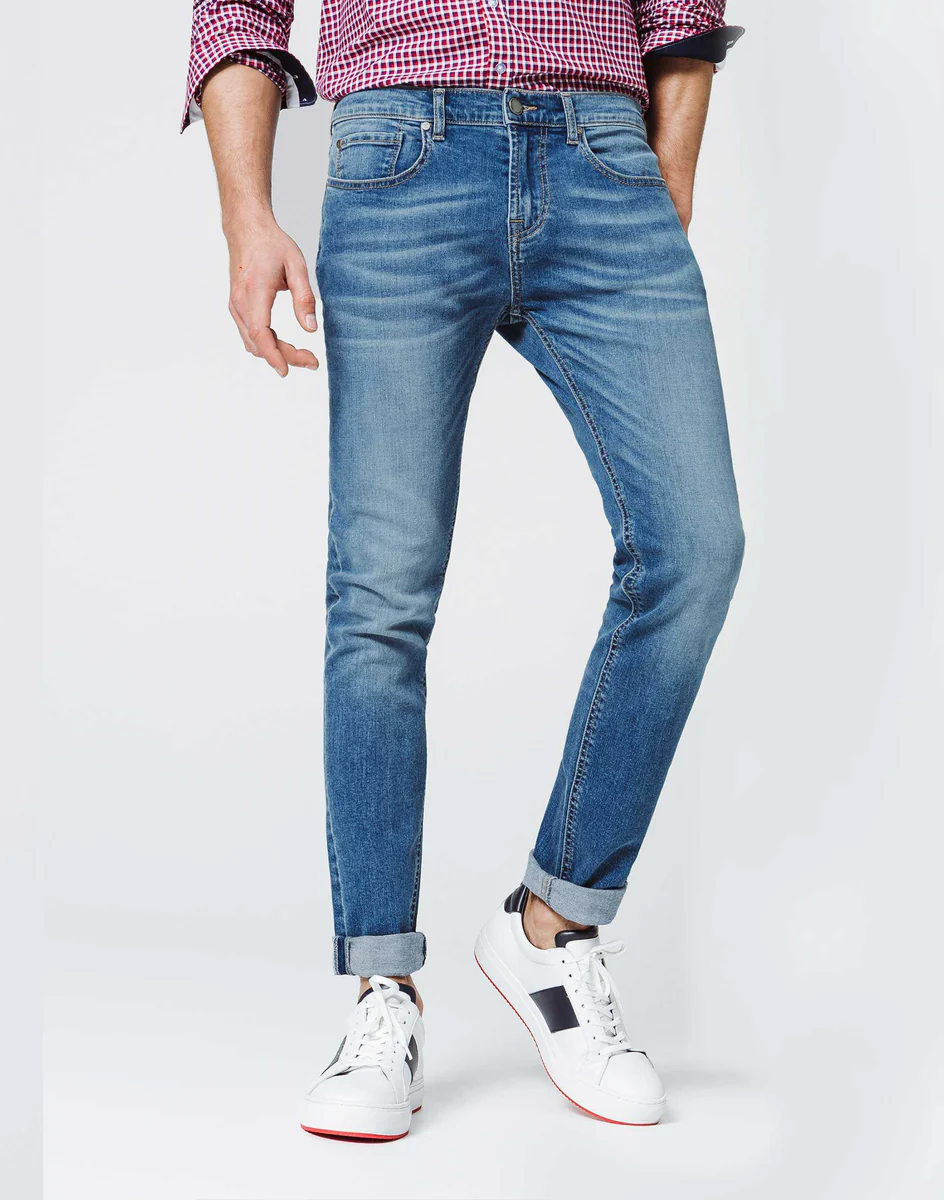 Jean Slim Bleu Clair Délavé