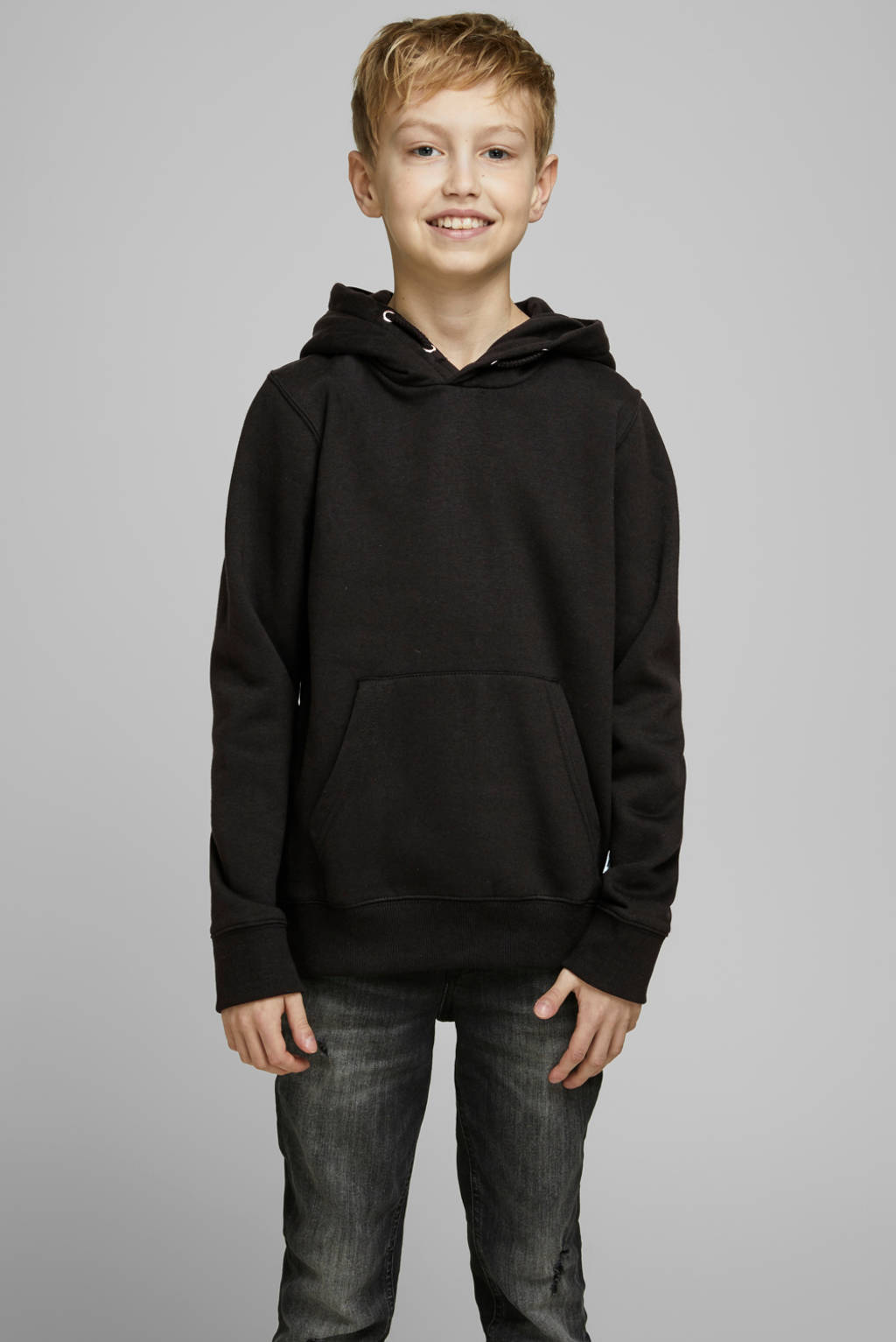 JACK & JONES hoodie JJESOFT zwart