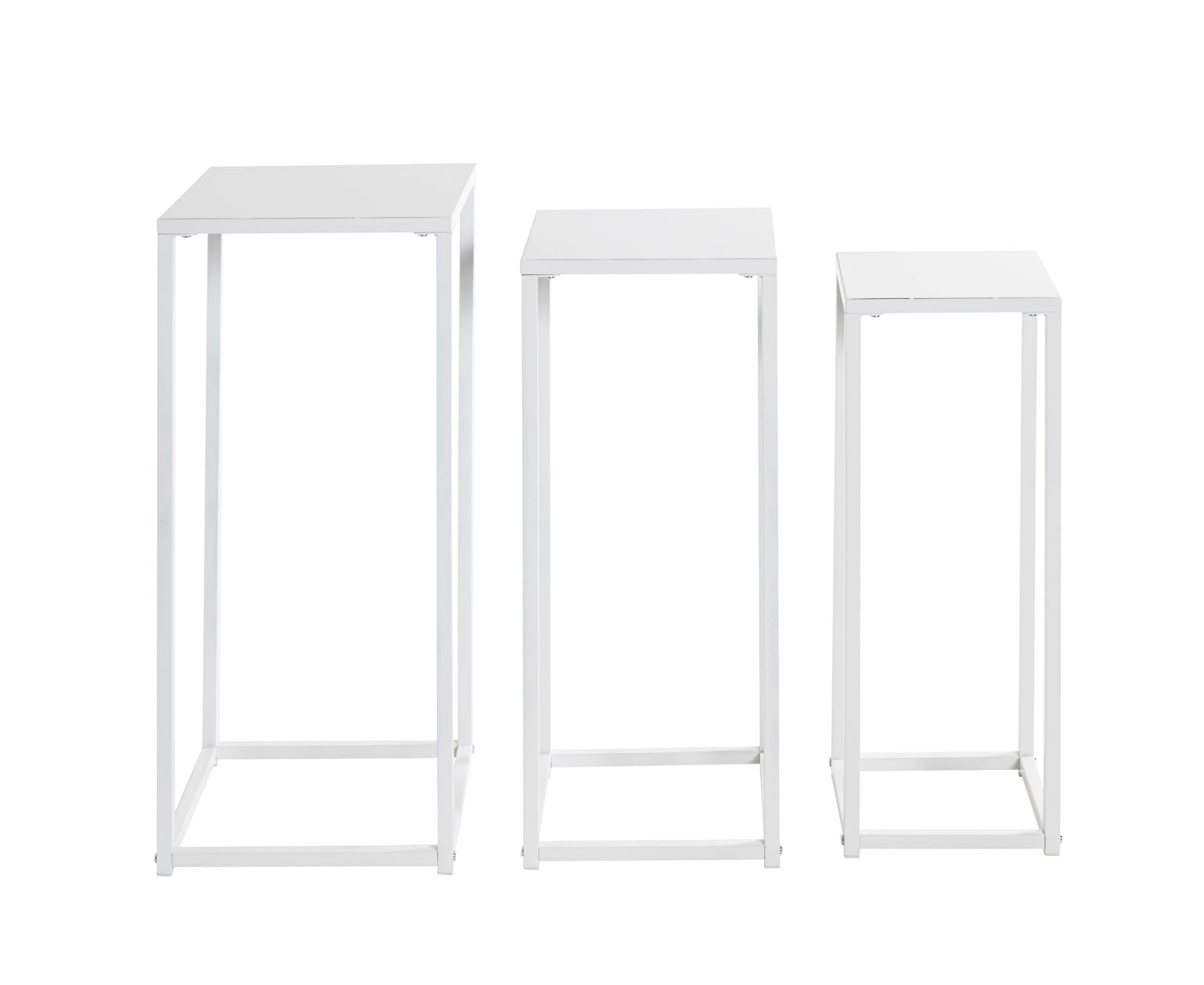 Blumensäulen 3er-Set weiß