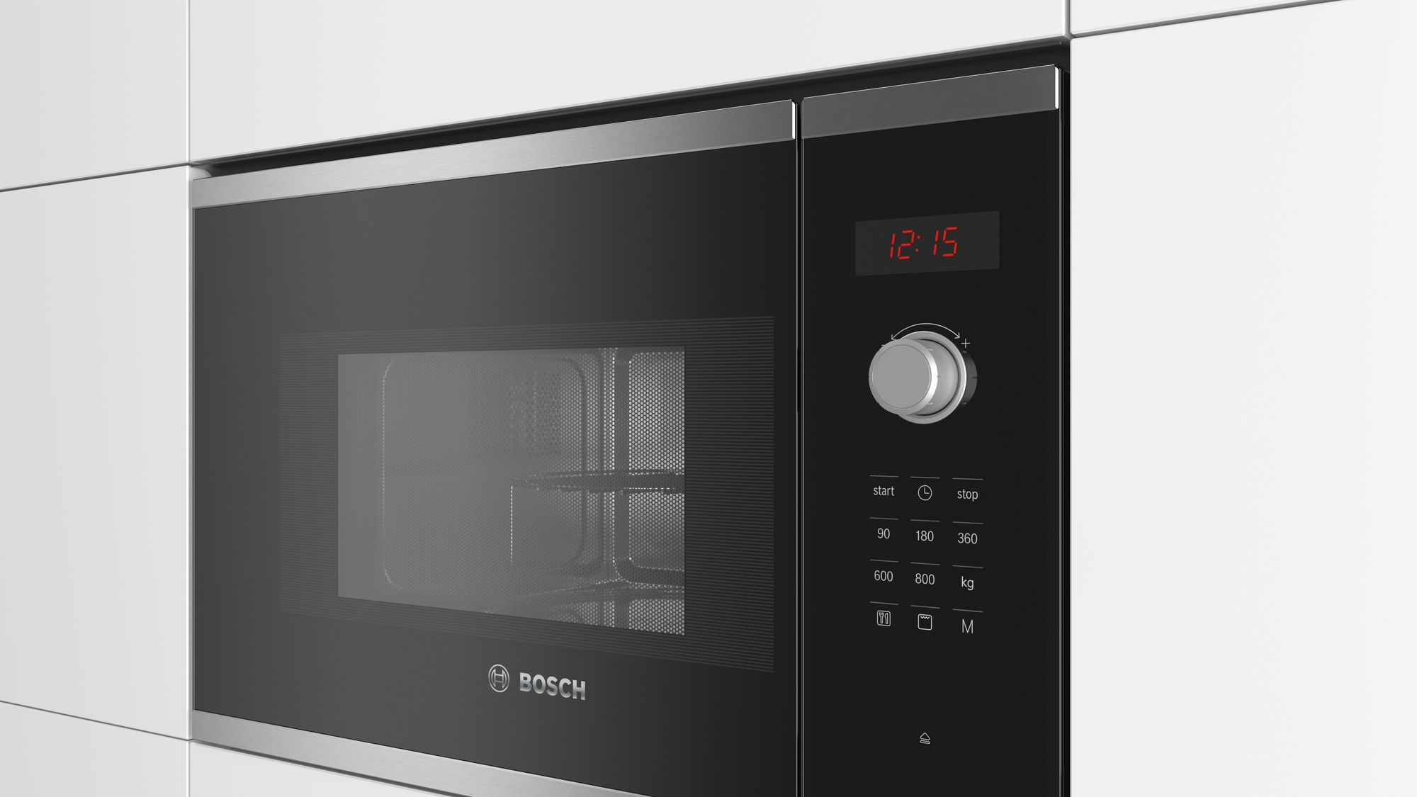 PRODUTO RECONDICIONADO # Micro-ondas de embutir Série 4 em aço inoxidável BEL523MS0-B