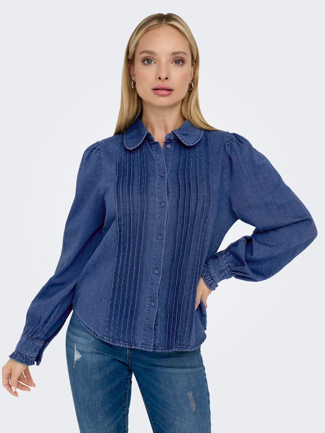 ONLTERESA Jeanshemd Medium Blue Denim