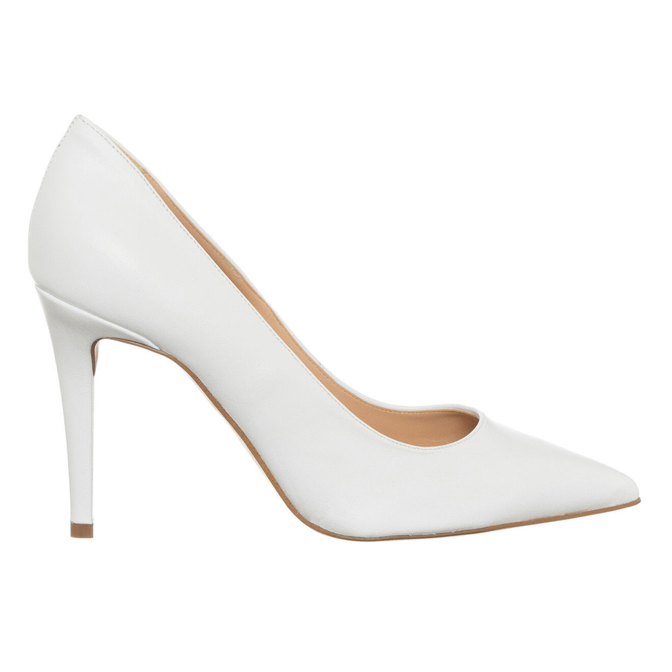 Loretta Pettinari Escarpins en Cuir Nappa blancs - Talon 9.5 cm