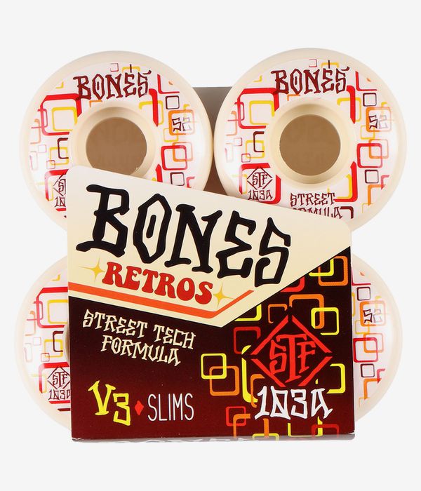 Bones STF Retros V3 Rollen (white red) 52mm 103A 4er Pack