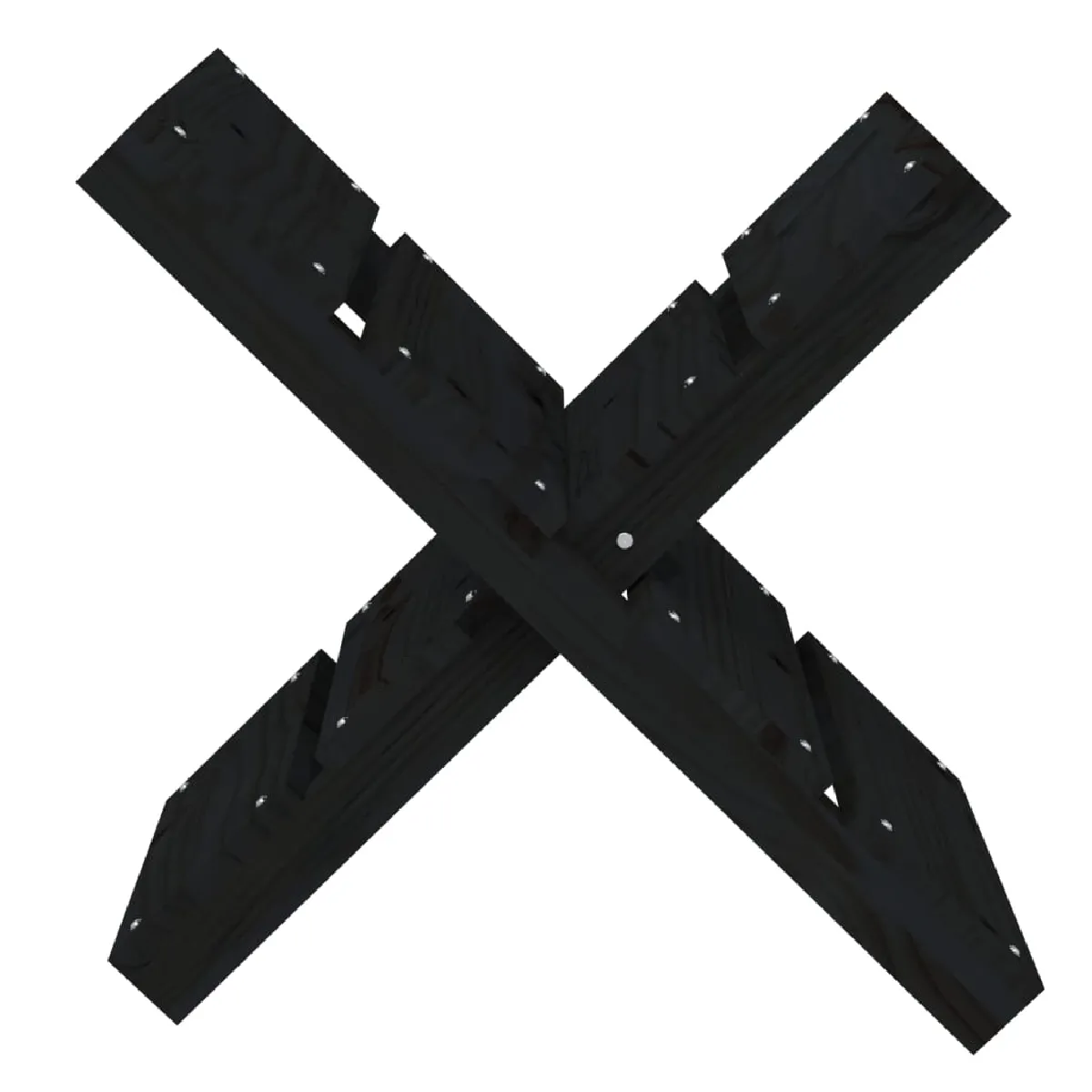 vidaXL Porte-bûches Noir