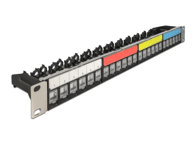 Delock Patchpanel Keystone 24 Port 1 HE 19