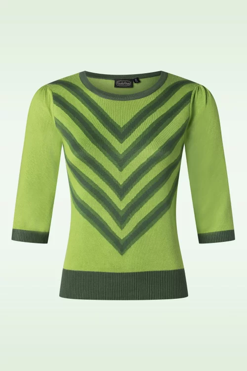 Vixen V Pattern trui in groen