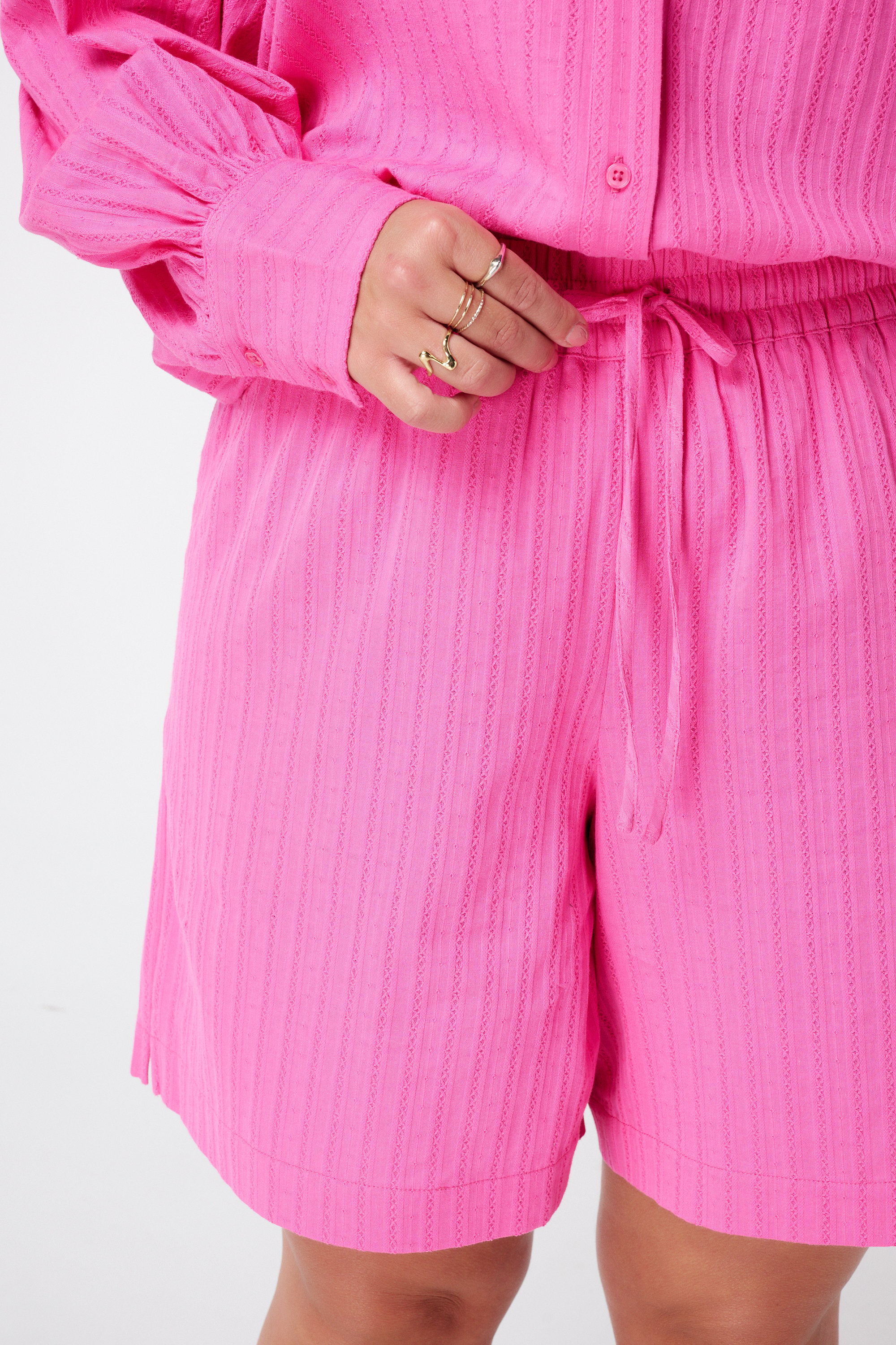 Shorts met streep details Fuchsia