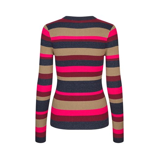 mbyM Minnie Striktrøje, Pink Grape Lurex Stripe, XL