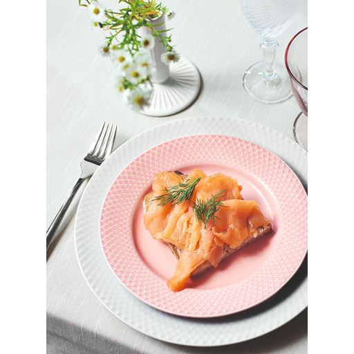 Lyngby Porcelæn Rhombe Color Frokosttallerken, Rose, Ø21 cm