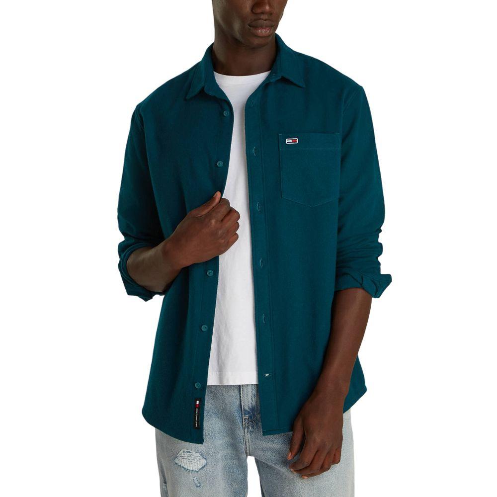 Tommy Hilfiger Chemise Vert Emeraude Homme Tommy Hilfiger Regular Flannel