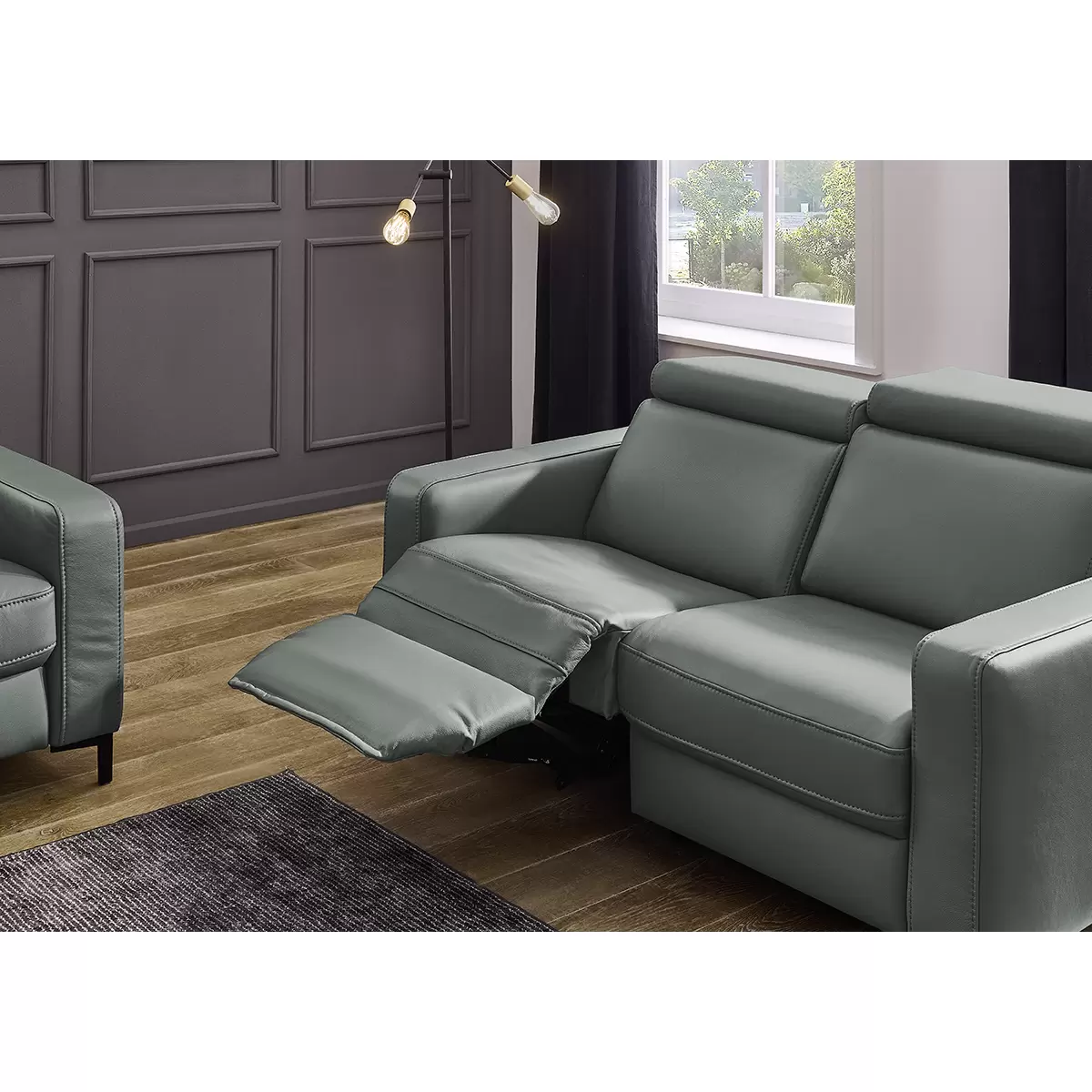 2er Sofa Venezia Blaugrau