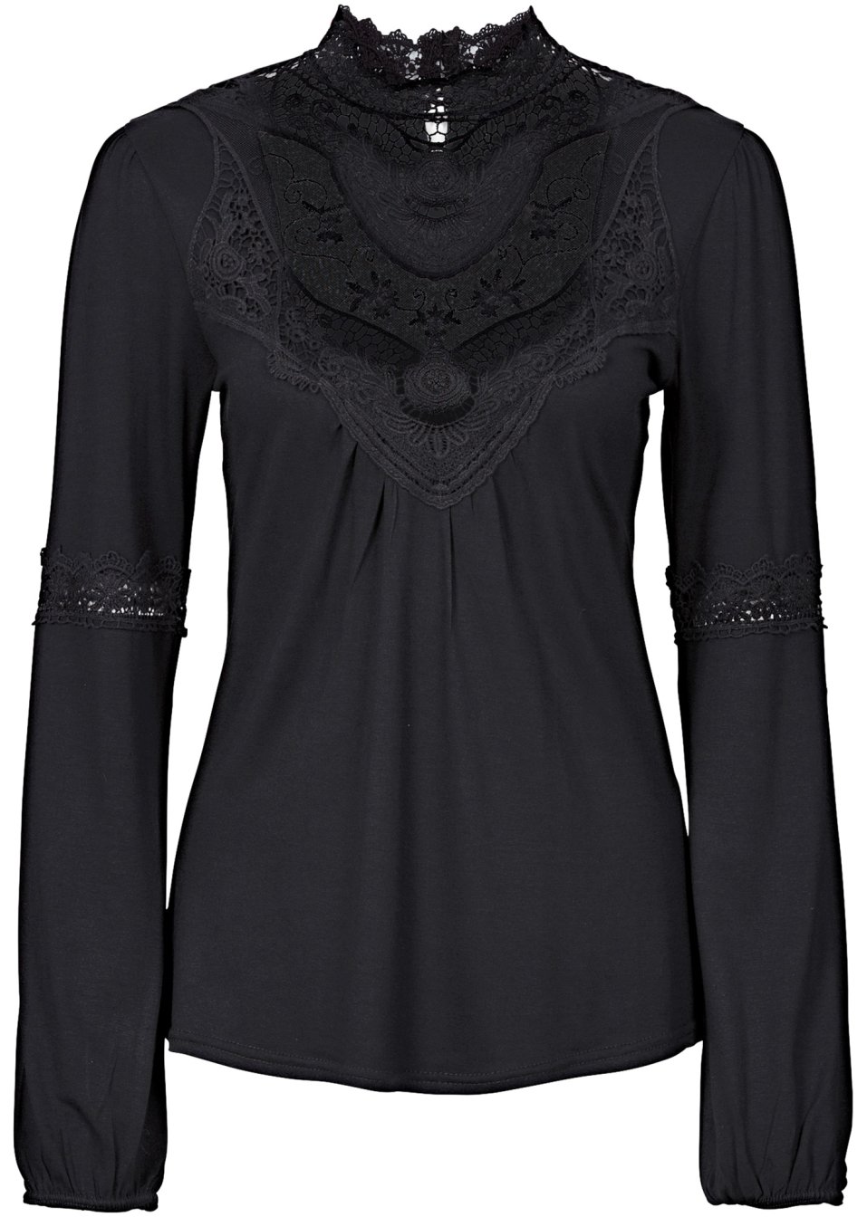 T-shirt manches longues avec dentelle