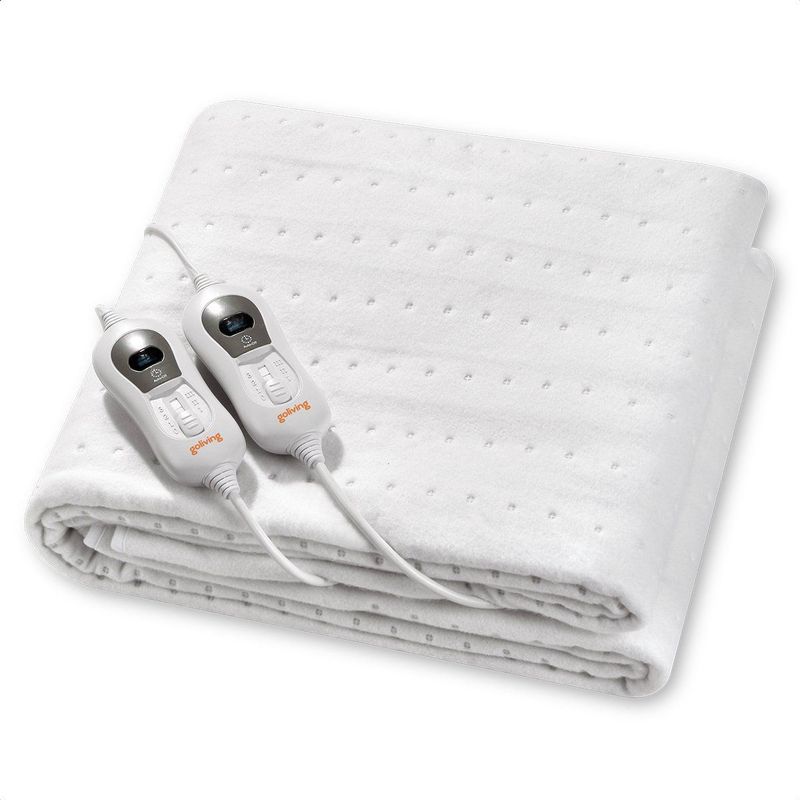 Goliving Elektrische Onderdeken - Warmtedeken - Wit - Polyester - 3 Warmtestanden