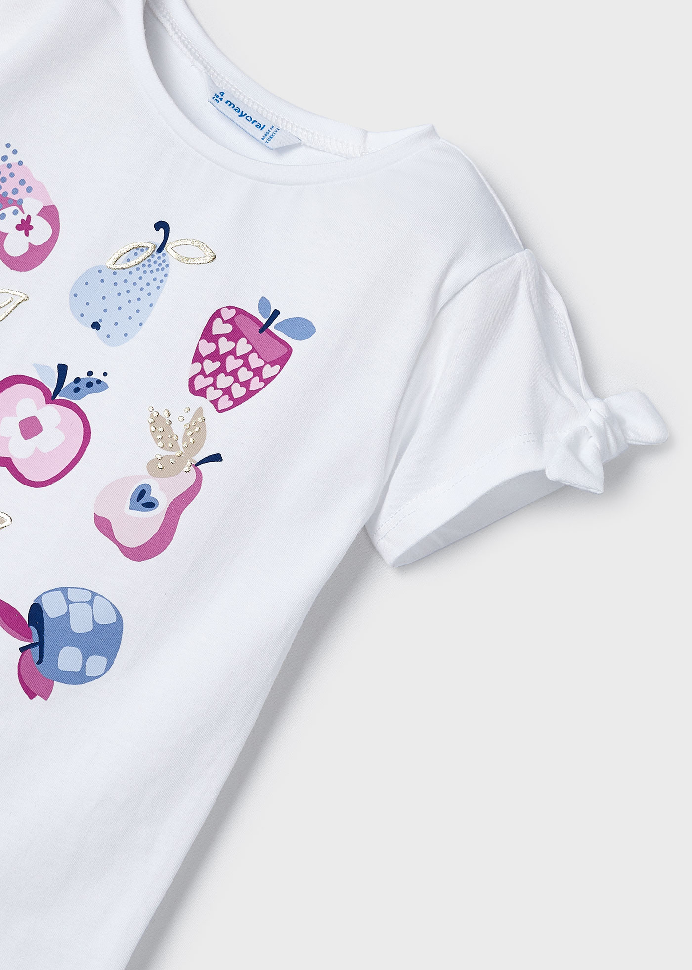 Camiseta estampada Better Cotton para meninas, Branco-Orquídea