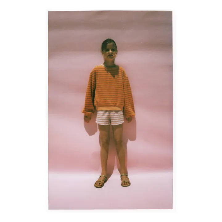 Longlivethequeen Short Rayé Eponge | Rose