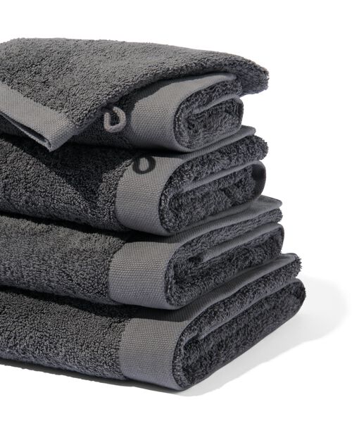 gant de toilette - qualité hôtel très douce - gris foncé uni
