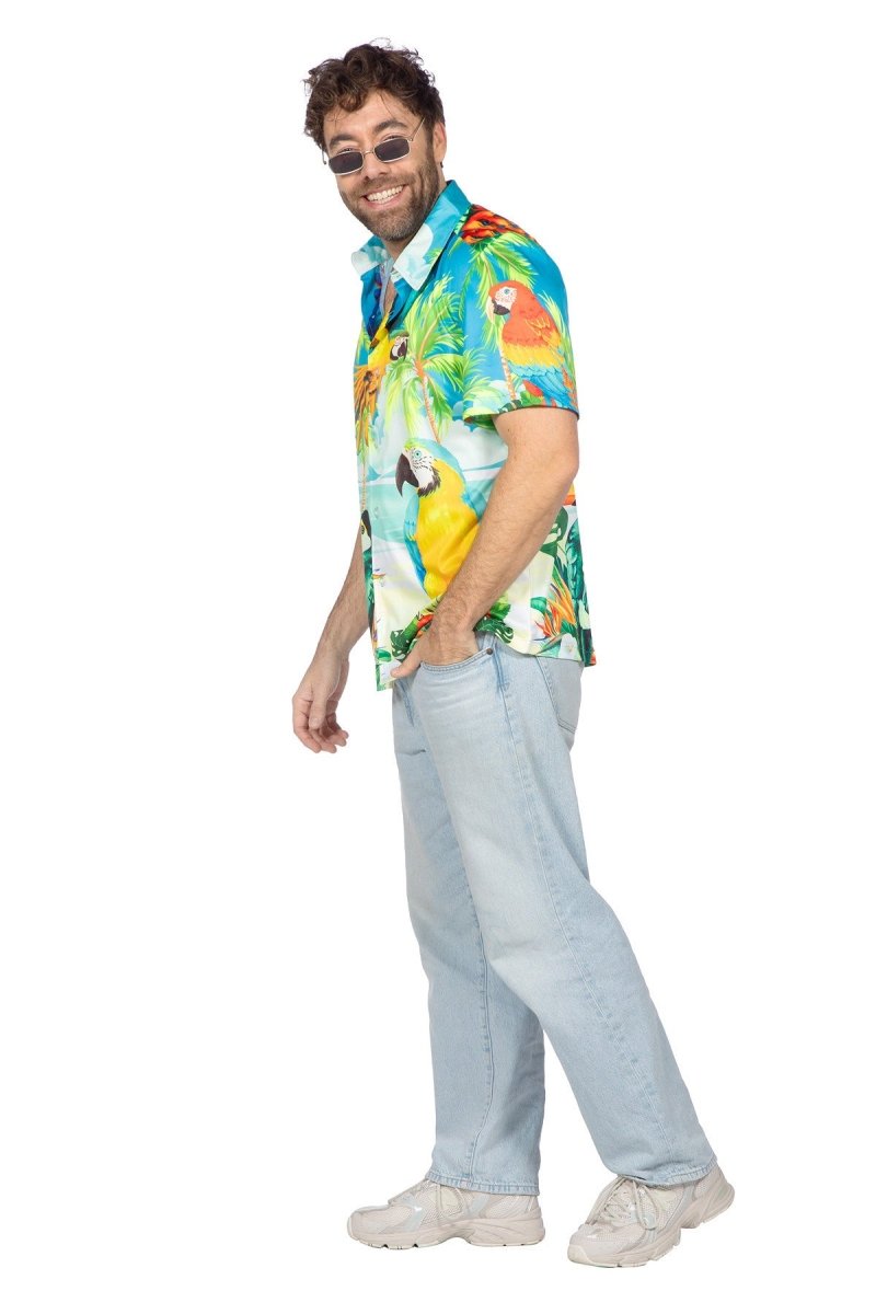 Hawaii Blouse Heren Papegaai