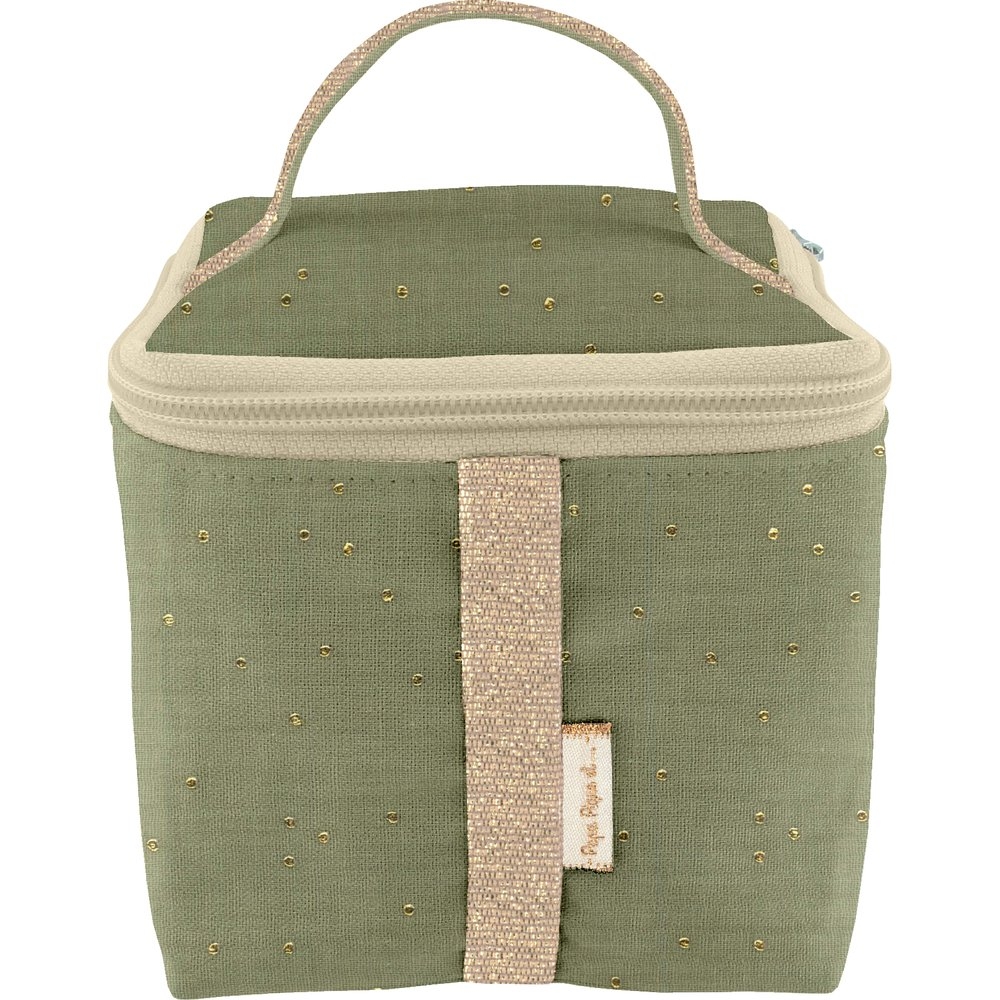 Petit Vanity Gaze Pois Or Vert Amande