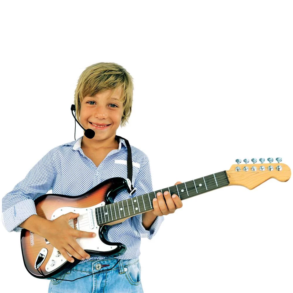 GUITARE ELECTRIQUE AVEC BANDOULIERE ET MICRO CASQUE