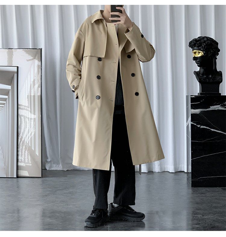 Bay Go Mall - Trenchcoat met kraag en dubbele rij knopen