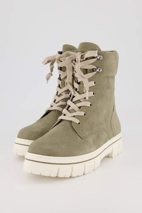 Leder-Boots, Jana Shoes, Schnürung, Weite H
