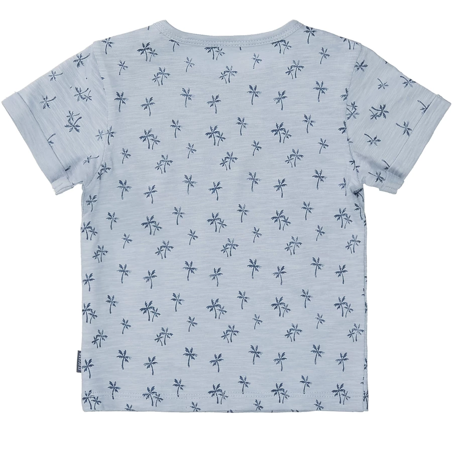 Staccato T-Shirt mid blue gemustert