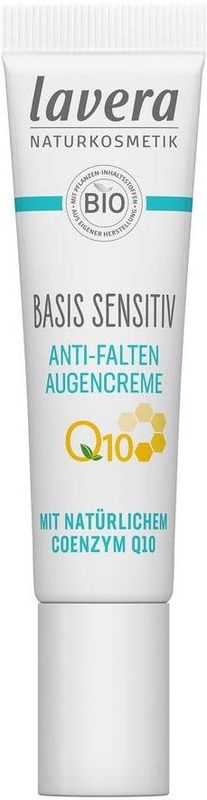 Lavera - Basis Sensitive - Oogcrème - 15 Milliliter - Natuurlijk Co-enzym Q10