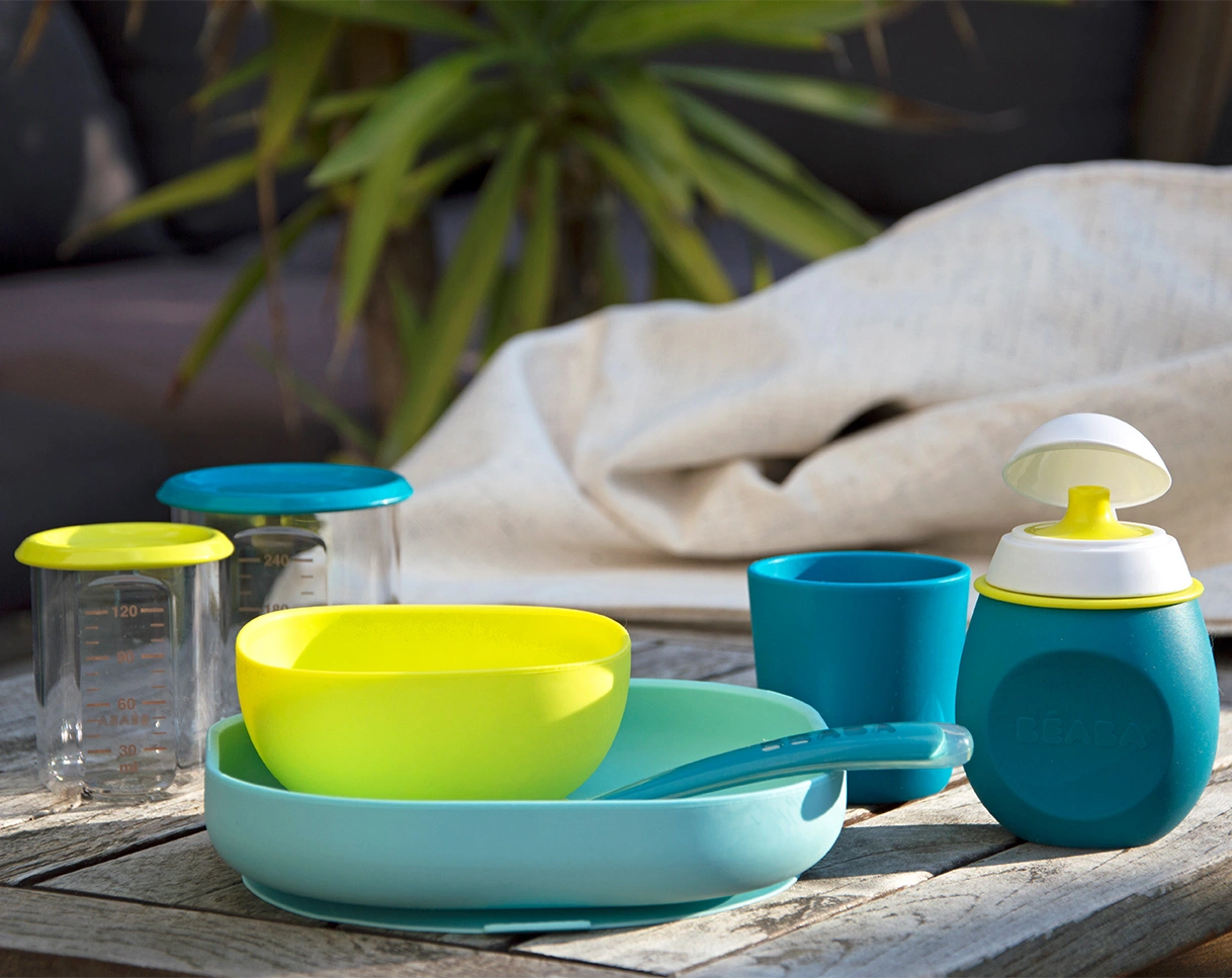 Silikon-Geschirrset BIG MEAL 4-teilig in blue