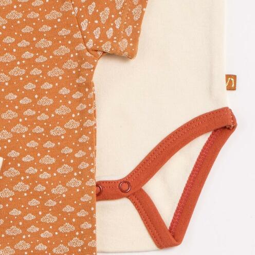 Lot de 3 bodies manches courtes 3 mois Orsino - Beige - SAUTHON Baby déco