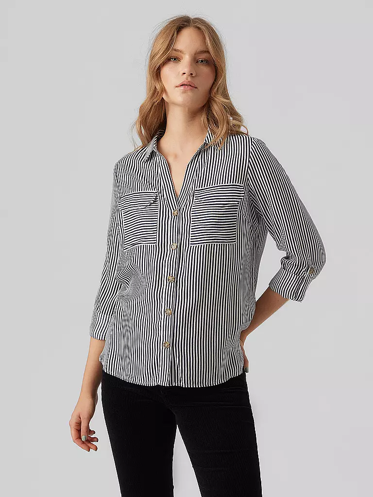 VERO MODA Bluse VMBUMPY schwarz