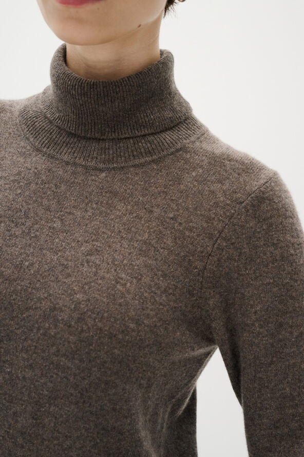 InWear LukkaIW Rollneck Pullover Premium - 100% Cashmere Brown melange