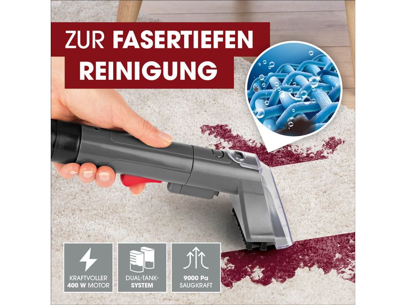 CLEANmaxx Waschsauger 1.1 l, 400 W Polster- und Teppichreiniger