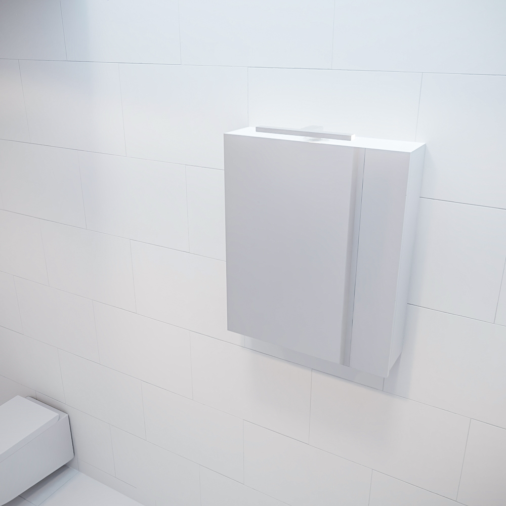 Mondiaz Cubb spiegelkast 60x70x16cm talc met 1 deur