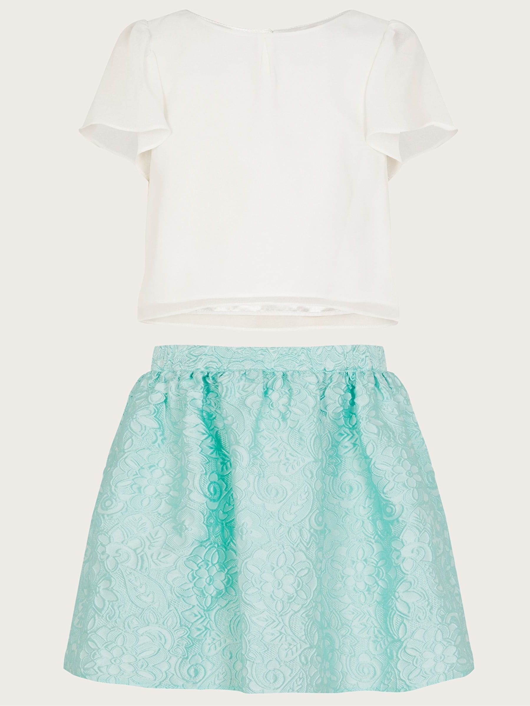 Monsoon jacquard set van top en rok
