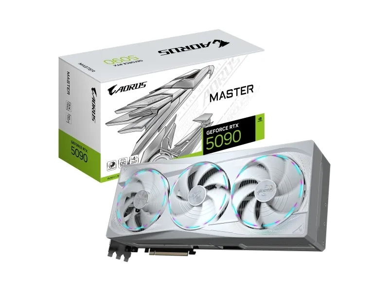 AORUS GeForce RTX 5090 MASTER ICE 32G - OC Edition - grafikkort - GeForce RTX 5090 - 32 GB GDDR7 - PCI Express 5.0 - 3 x DisplayPort, HDMI