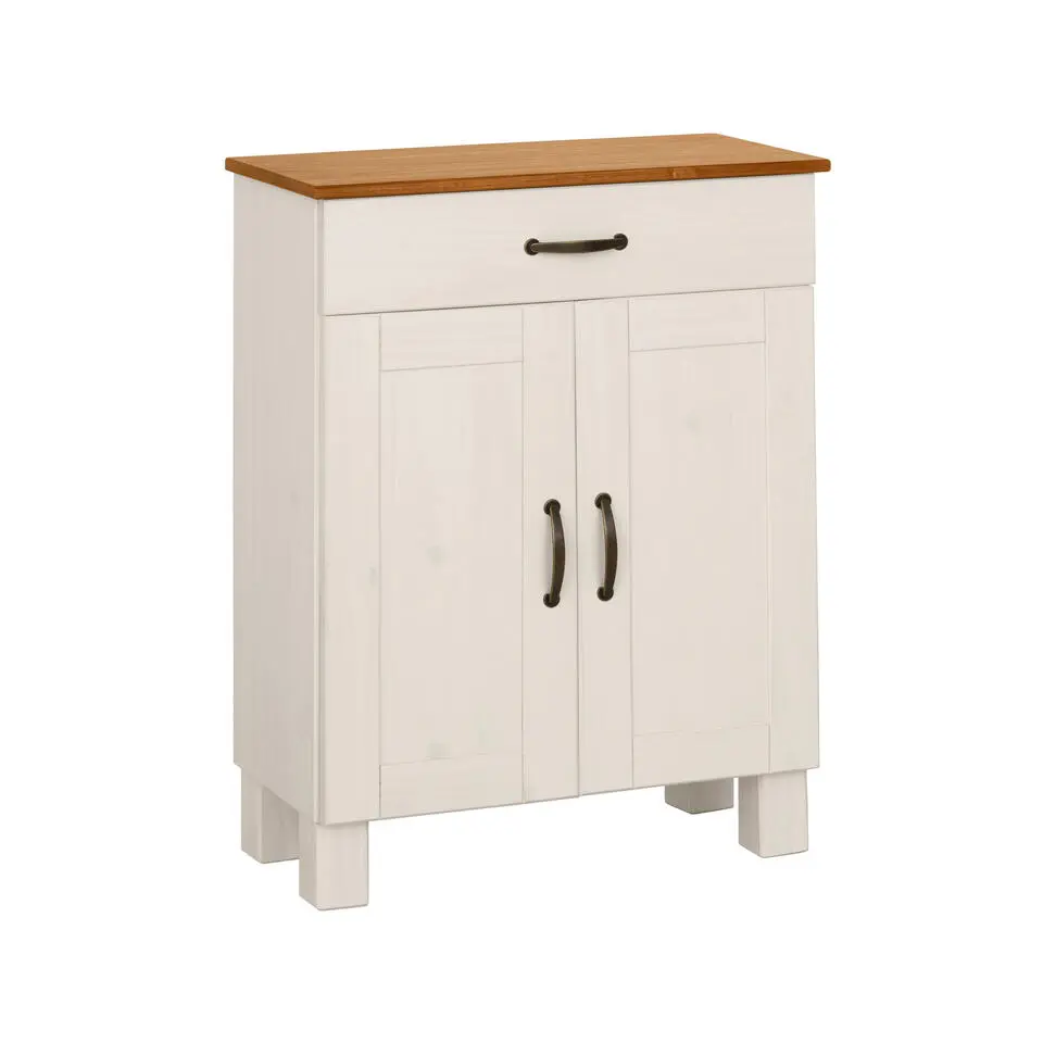 Alby - Kast met 2 deuren en 1 lade in grenen wit