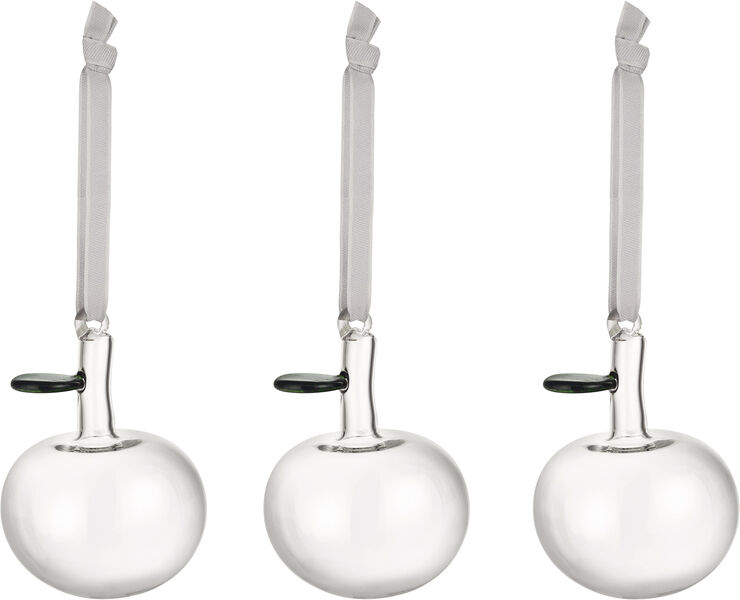 Iittala Iittala glas æble 3-pak klar Transparant