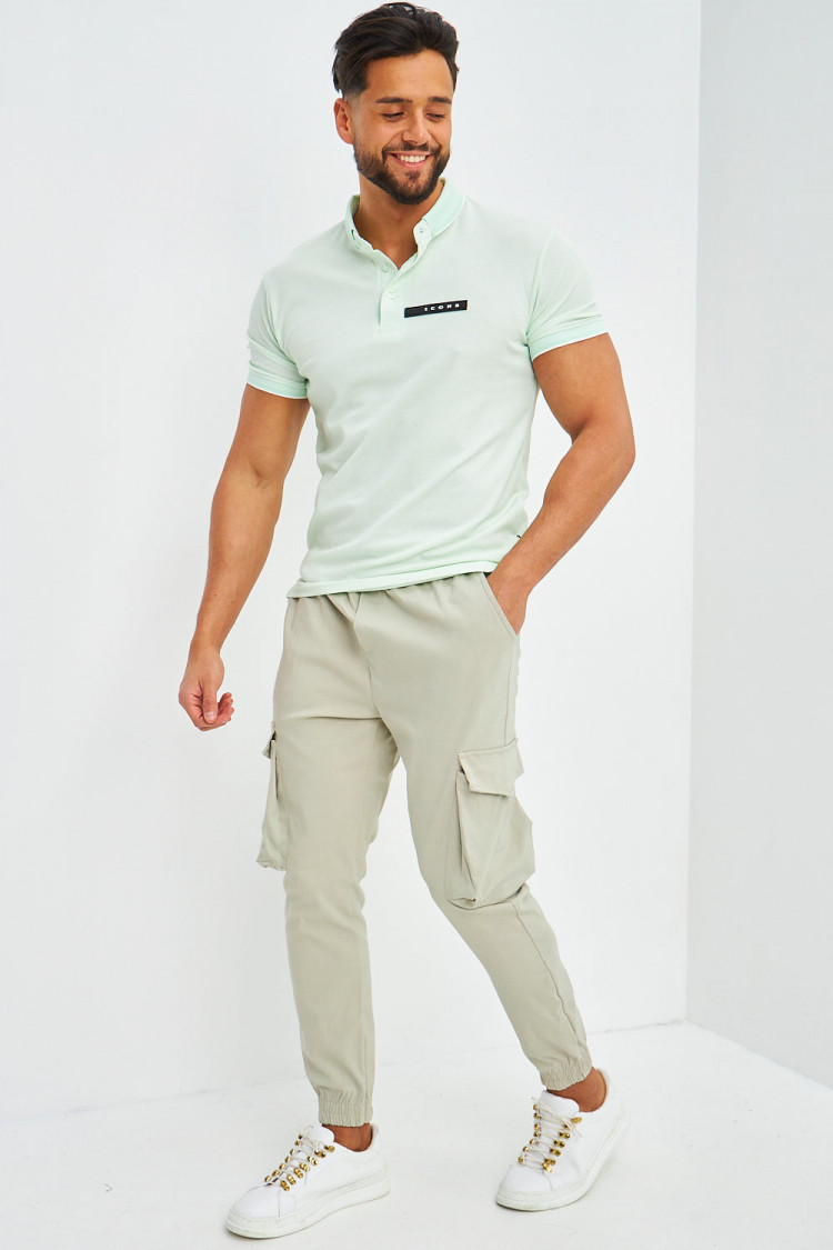 Pantalon cargo beige