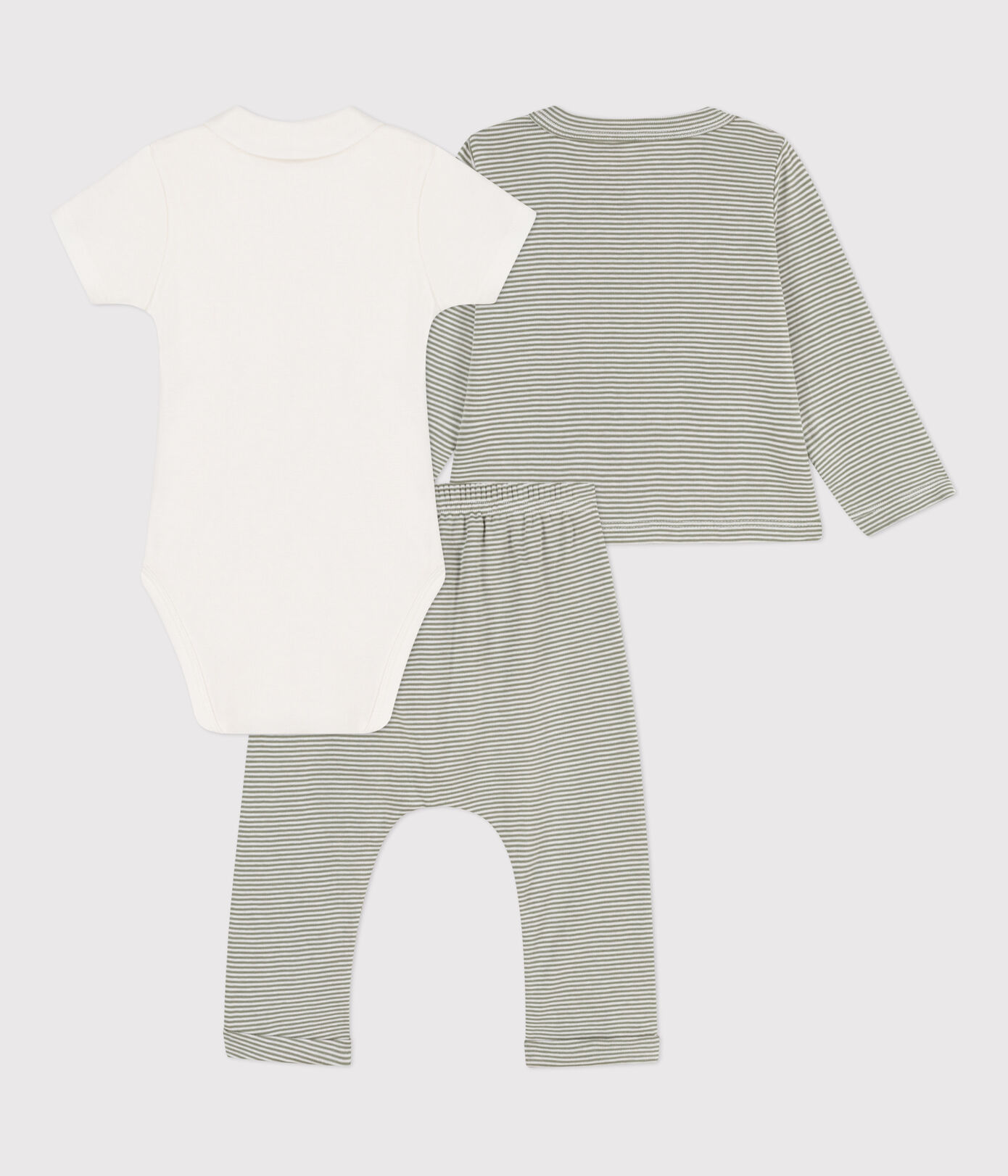 Ensemble à rayure milleraies en coton bébé