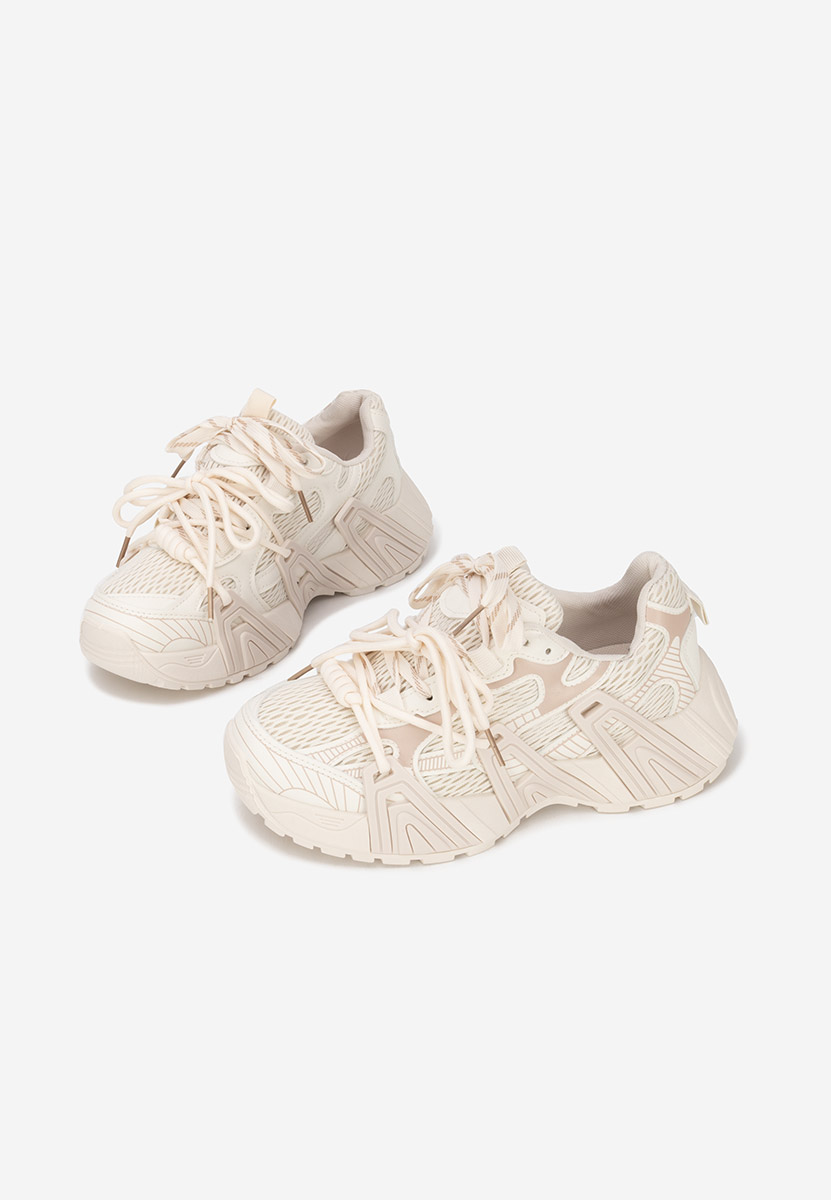 Baskets pour femme beige Viralisa