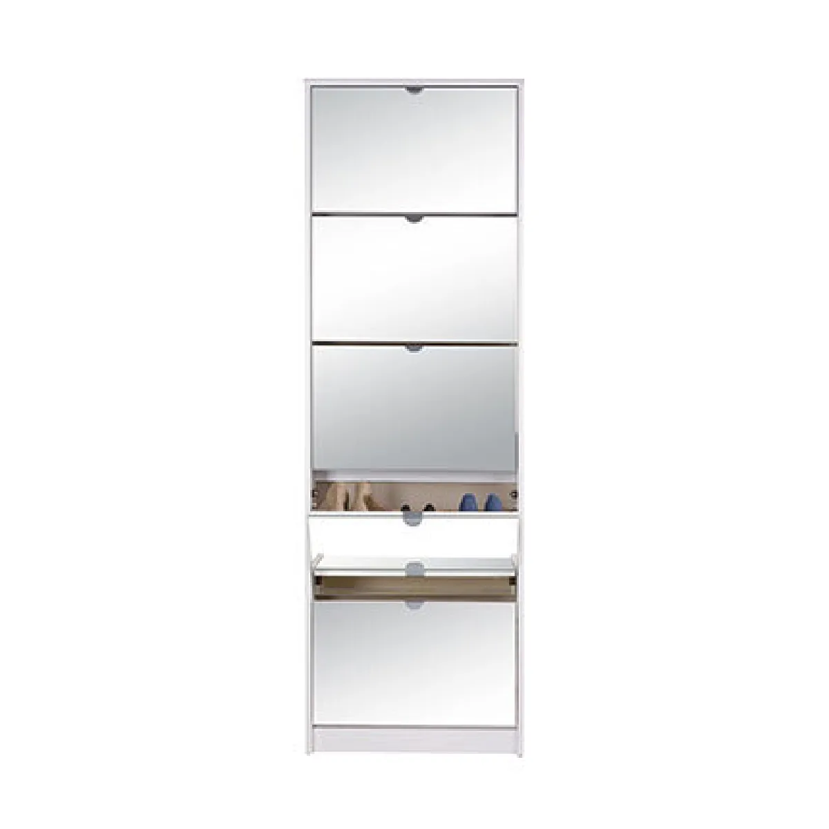 MES Meuble 5 Portes 58,2x16,6x178,5 cm Blanc