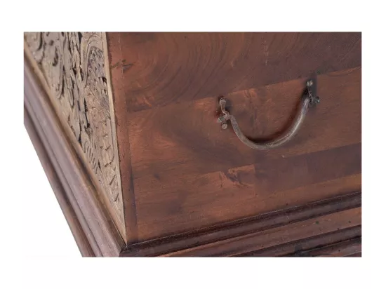 Coffre en manguier marron bicolore Marrón.Giner y Colomer.45x40x116