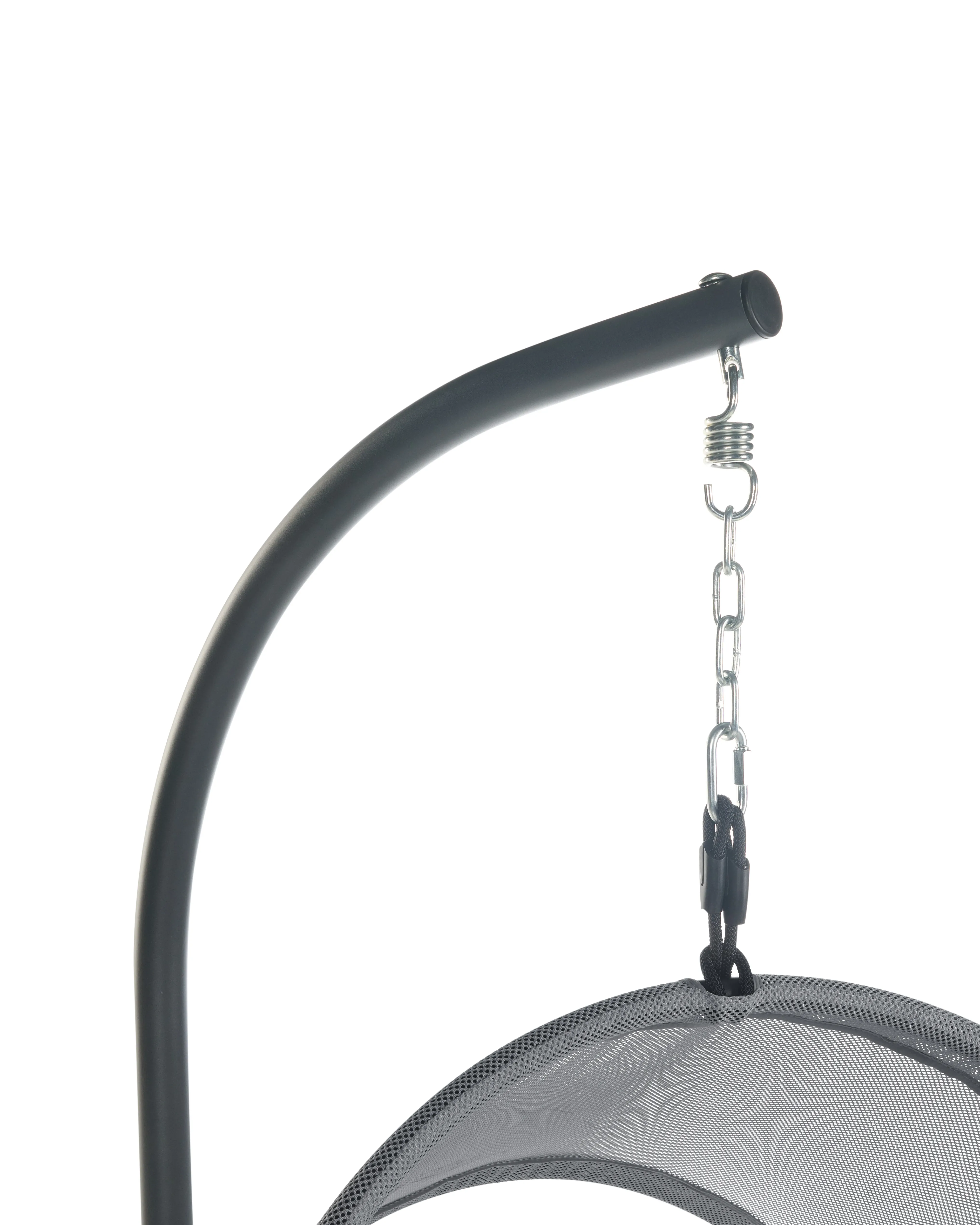 Hangstoel met standaard ALVIANO Stof Donkergrijs
