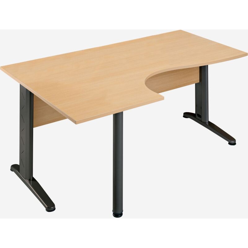 Bureau compact Altys L 160 cm piètement L métal